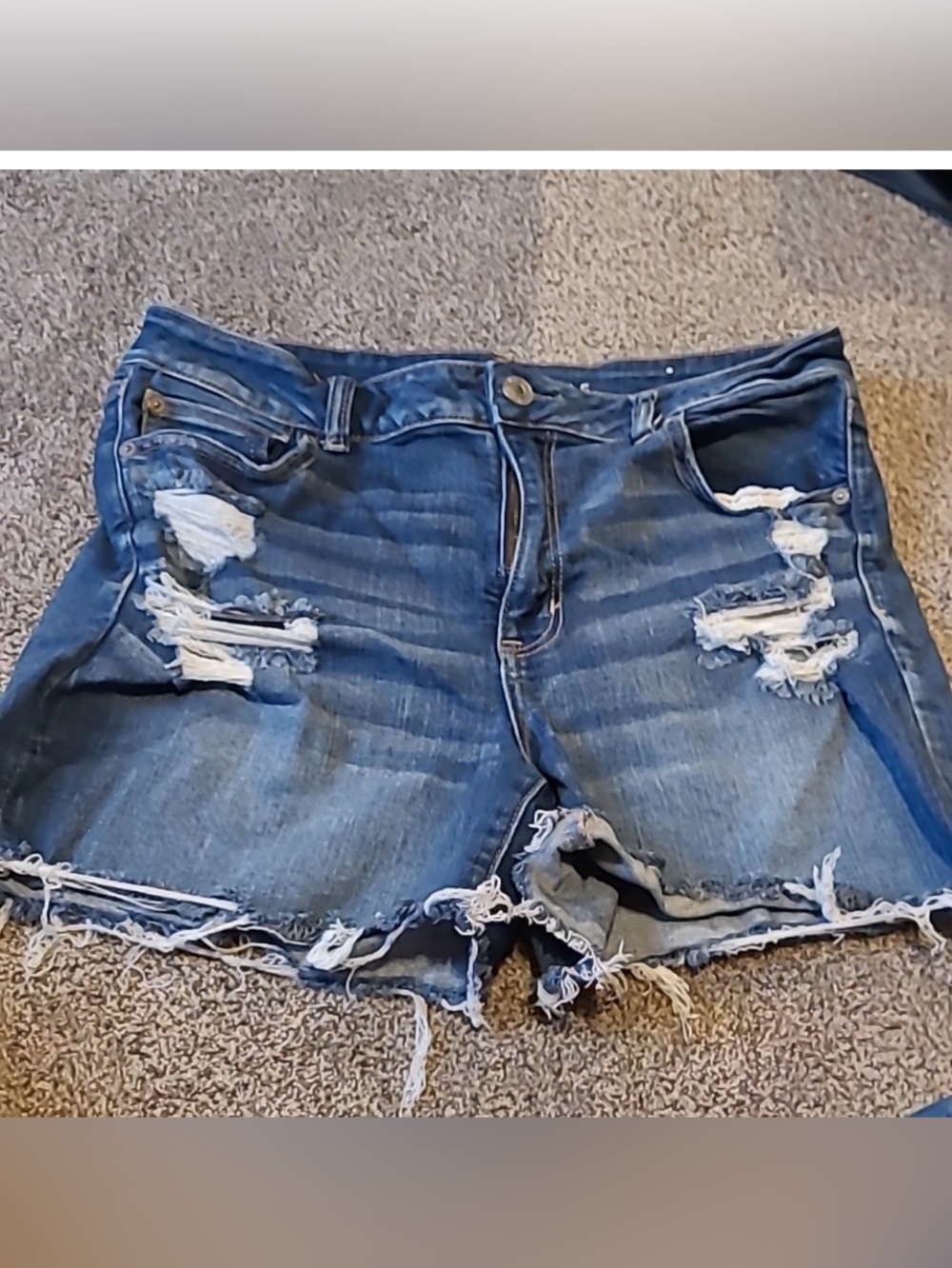American Eagle Outfitters Distressed Hi-Rise Denim Shorts